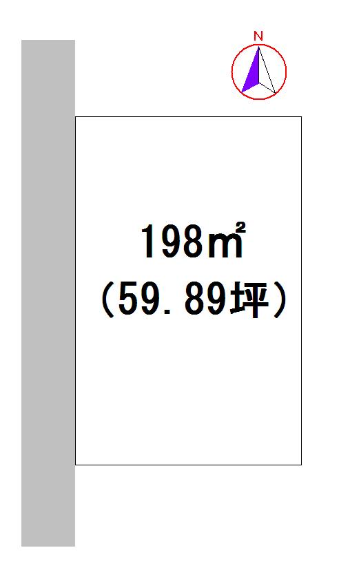 Compartment figure. Land price 14.7 million yen, Land area 198 sq m