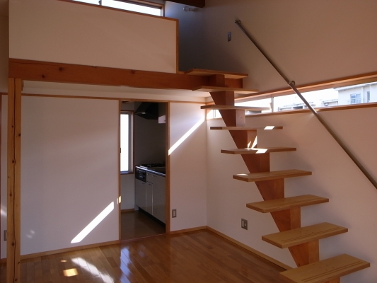 Living and room. The photograph is another loft with rooms. 