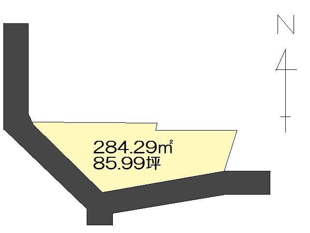 Compartment figure. Land price 8.8 million yen, Land area 284.29 sq m compartment view