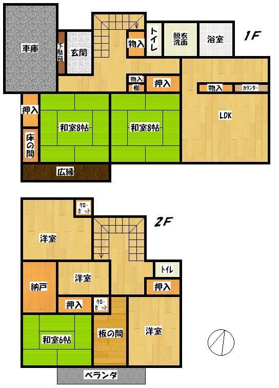 Floor plan. 11 million yen, 5LDK + S (storeroom), Land area 296 sq m , Building area 149.47 sq m