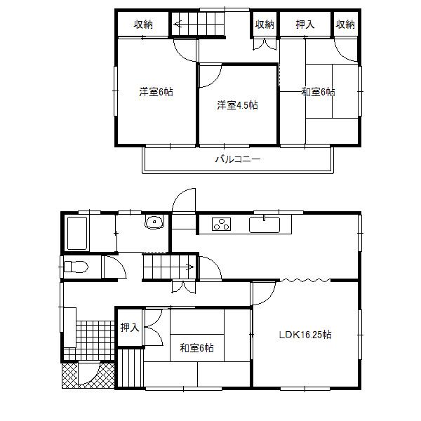 Floor plan. 7.3 million yen, 4LDK, Land area 198.08 sq m , Building area 93.98 sq m