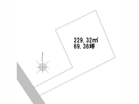 Compartment figure. Land price 3.8 million yen, Land area 229.32 sq m