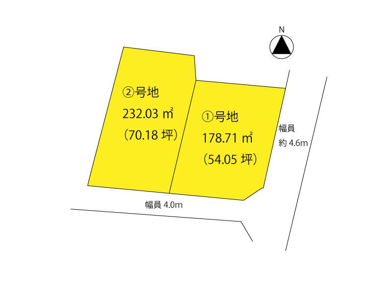 Compartment figure. Land price 4.98 million yen, Land area 178.71 sq m