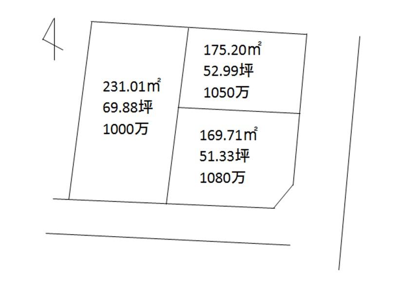 Compartment figure. Land price 10 million yen, Land area 231.01 sq m compartment view