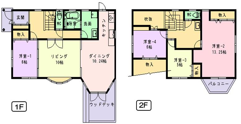 Floor plan. 18.9 million yen, 4LDK, Land area 281.57 sq m , Building area 136.79 sq m floor plan