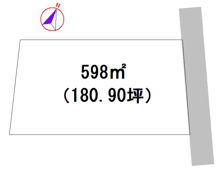 Compartment figure. Land price 7.5 million yen, Land area 598 sq m