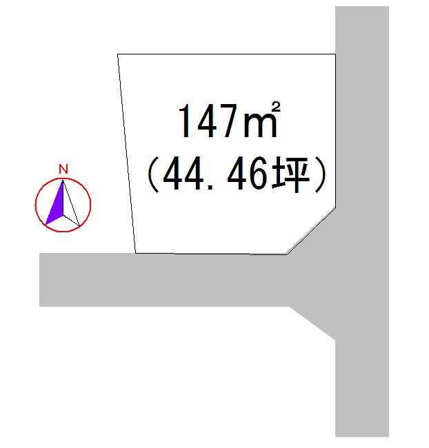 Compartment figure. Land price 3.8 million yen, Land area 147 sq m