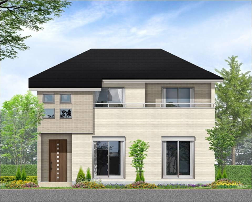 Rendering (appearance). (4 Building) in Rendering face-to-face kitchen and a living eye for children to play with the reach is, It has established a convenient pantry. Large dirt floor with storage capable of storing such as golf bags and strollers at the door. With inner balcony. 