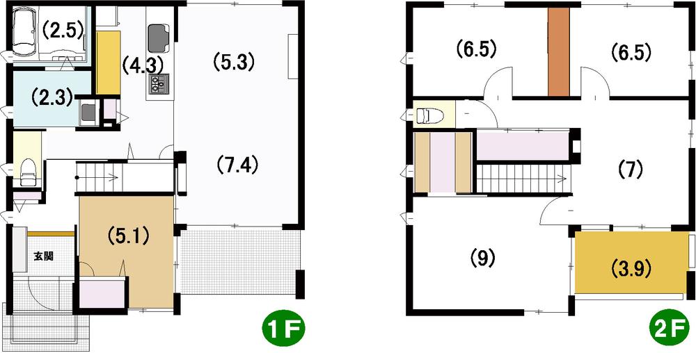 Floor plan. 42,950,000 yen, 3LDK, Land area 194.13 sq m , Building area 135.69 sq m indoor (July 2012) shooting