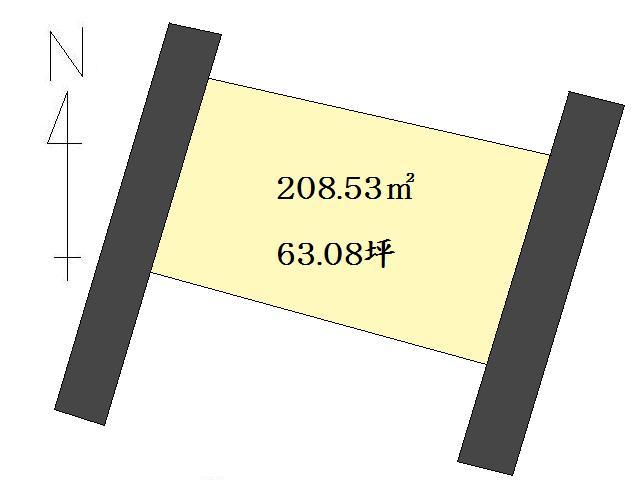 Compartment figure. Land price 8.8 million yen, Land area 208.53 sq m