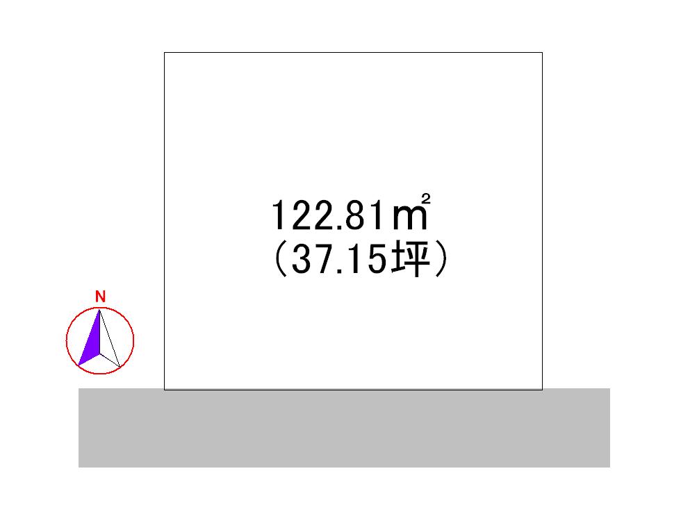 Compartment figure. Land price 9.5 million yen, Land area 122.81 sq m