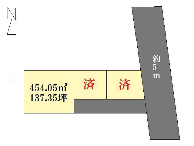 Compartment figure. Land price 20 million yen, Land area 454.05 sq m