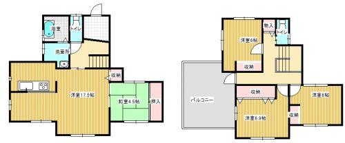 Floor plan. 27.5 million yen, 4LDK, Land area 165.04 sq m , Building area 120.48 sq m all rooms Corner Room! Storage is also rich! 