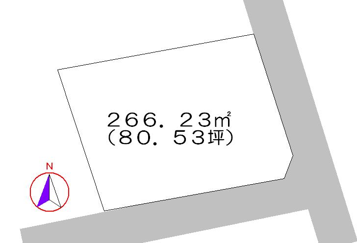 Compartment figure. Land price 7.2 million yen, Land area 266.23 sq m