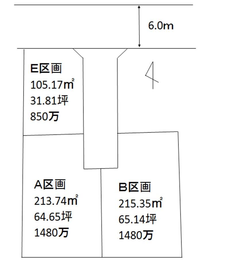 Compartment figure. Land price 8.5 million yen, Land area 105.17 sq m compartment view