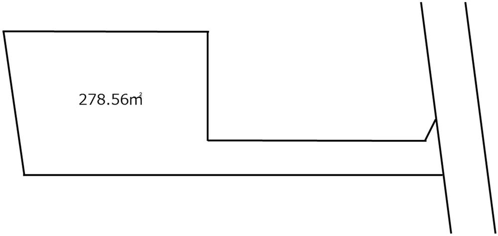 Compartment figure. Land price 9.8 million yen, Land area 278.56 sq m