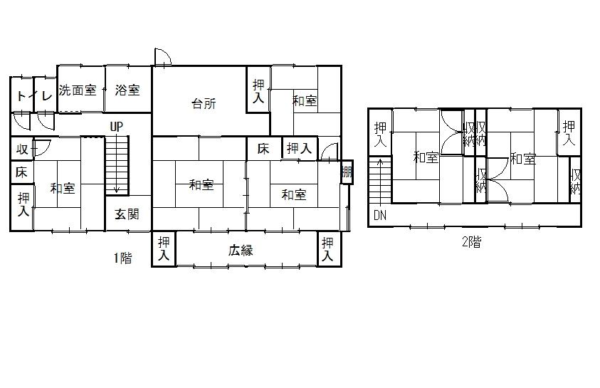 Floor plan. 15.8 million yen, 6DK, Land area 262.49 sq m , Building area 127.44 sq m floor plan