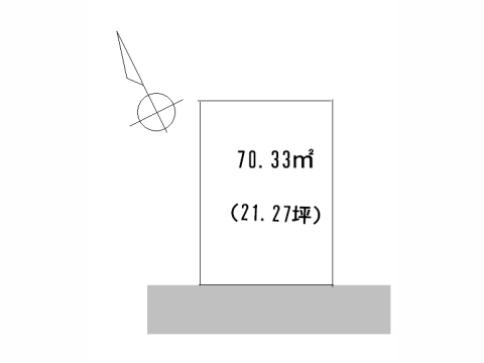 Compartment figure. Land price 4.9 million yen, Land area 70.33 sq m