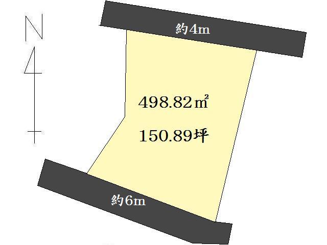 Compartment figure. Land price 4.8 million yen, Land area 498.82 sq m