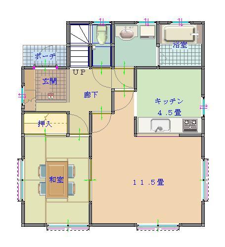 Floor plan. 17.8 million yen, 4LDK, Land area 201.81 sq m , Building area 105.15 sq m 1 floor