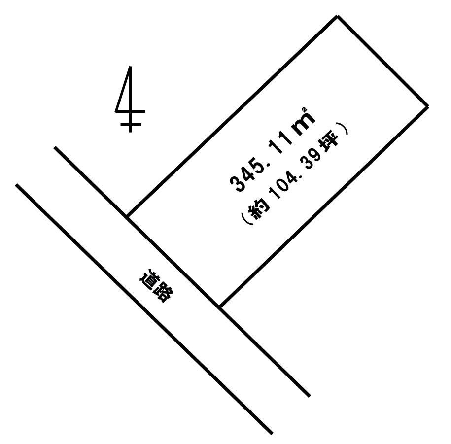 Compartment figure. Land price 25,900,000 yen, Land area 345.11 sq m terrain