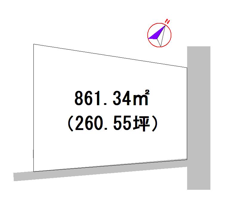 Compartment figure. Land price 41,600,000 yen, Land area 861.34 sq m