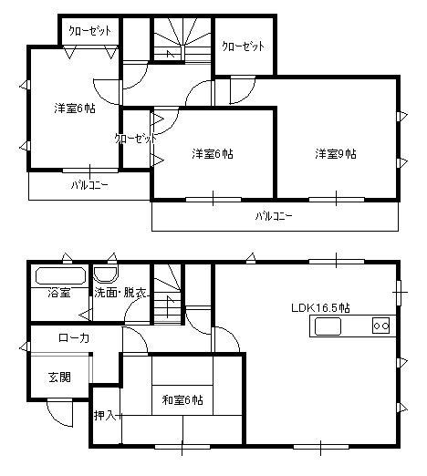 Floor plan. 20,300,000 yen, 4LDK, Land area 200.64 sq m , Building area 105.99 sq m
