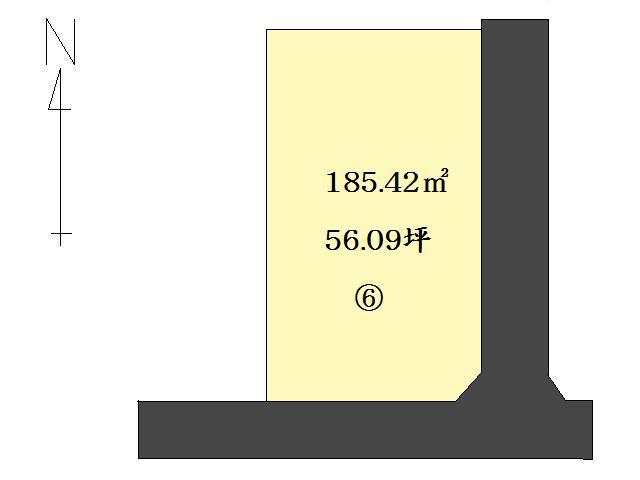 Compartment figure. Land price 8.13 million yen, Land area 185.42 sq m