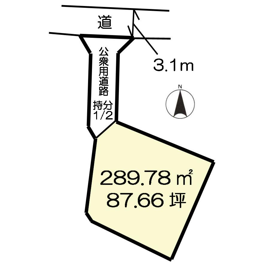 Compartment figure. Land price 8.8 million yen, Land area 289.78 sq m compartment view