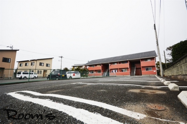 Parking lot. Spacious parking space. 