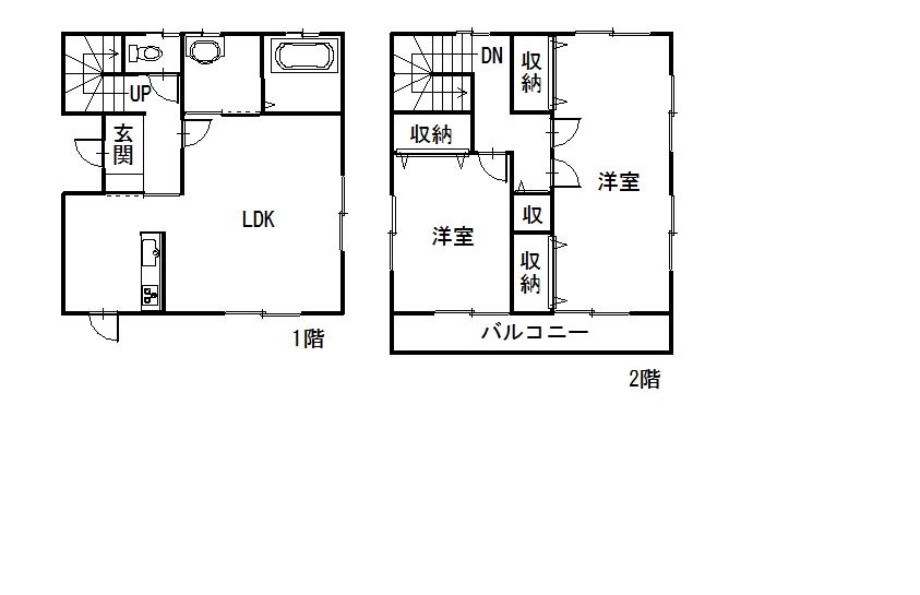Floor plan. 12.5 million yen, 2LDK, Land area 178 sq m , Building area 74.1 sq m floor plan