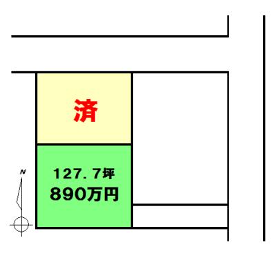 Compartment figure. Land price 8.9 million yen, Land area 422.3 sq m