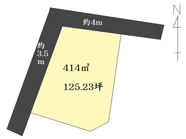 Compartment figure. Land price 17.5 million yen, Land area 414 sq m compartment view