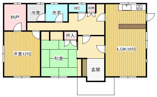 Floor plan. 15.5 million yen, 2LDK, Land area 327.28 sq m , Large 2LDK of building area 125.25 sq m Zenshitsuminami direction! 