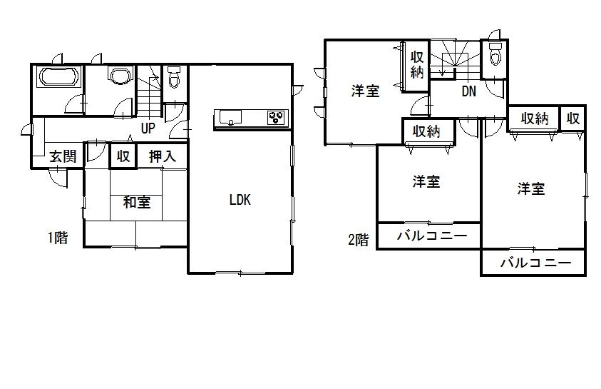 Floor plan. 20,990,000 yen, 4LDK, Land area 205.75 sq m , Building area 103.67 sq m Floor Plan (Building 2)