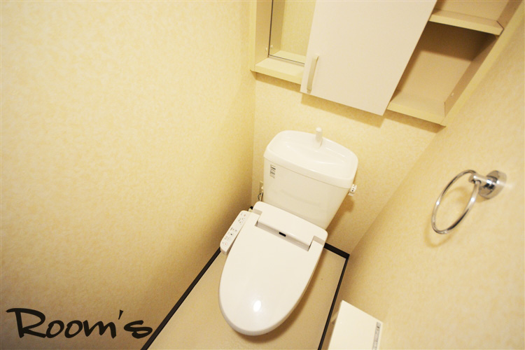 Toilet. Washlet toilet. With storage at the top. 