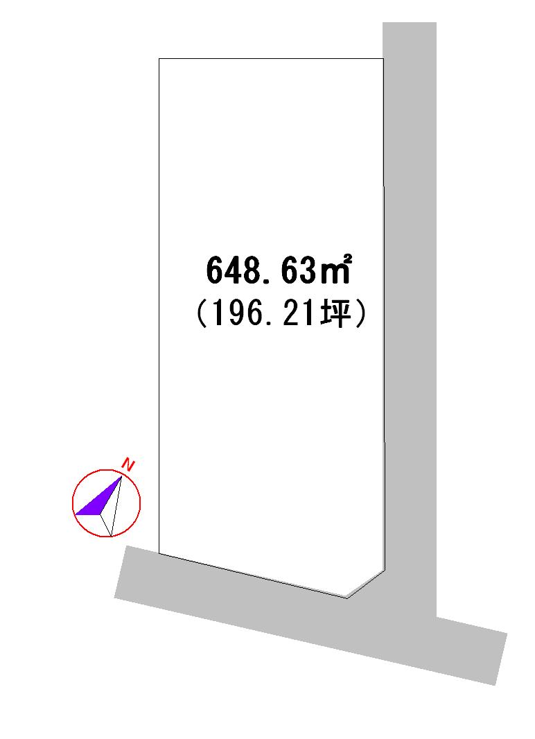 Compartment figure. Land price 12,780,000 yen, Land area 648.63 sq m