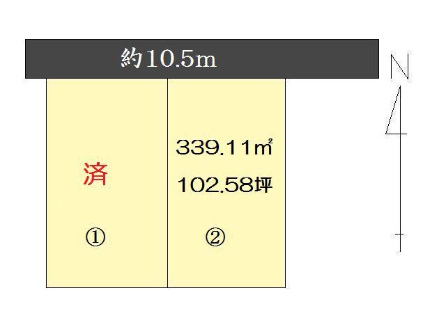 Compartment figure. Land price 15,387,000 yen, Land area 339.11 sq m compartment view