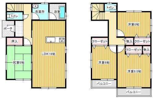 Floor plan. 19,800,000 yen, 4LDK, Land area 242.13 sq m , Building area 100.03 sq m all rooms Corner Room! In spacious space of up to 22.0 quires in LDK + Japanese-style room! 