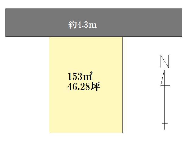 Compartment figure. Land price 2.6 million yen, Land area 153 sq m