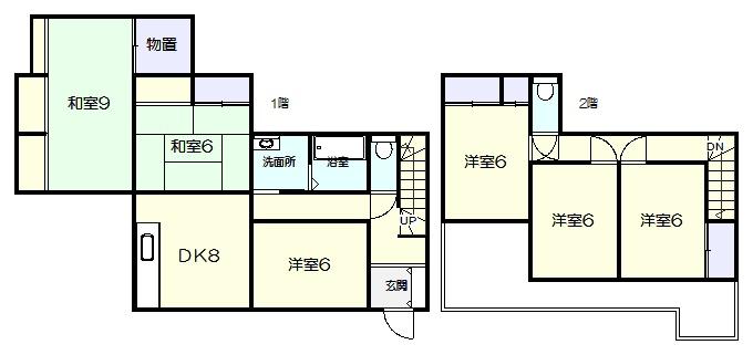 Floor plan. 13.8 million yen, 6DK + S (storeroom), Land area 265.32 sq m , Building area 120.63 sq m