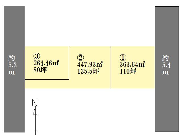 Compartment figure. Land price 22 million yen, Land area 363.64 sq m