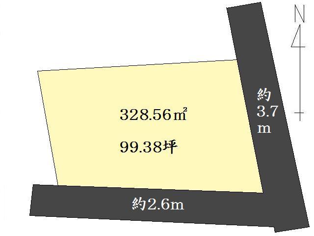 Compartment figure. Land price 13.8 million yen, Land area 328.56 sq m compartment view