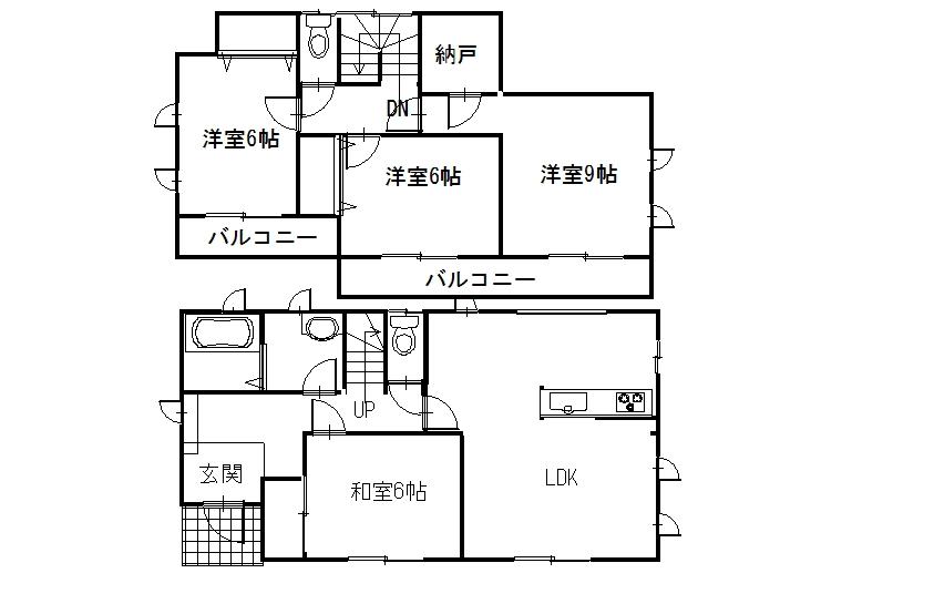 Floor plan. 18,800,000 yen, 4LDK, Land area 200.64 sq m , Building area 105.98 sq m floor plan