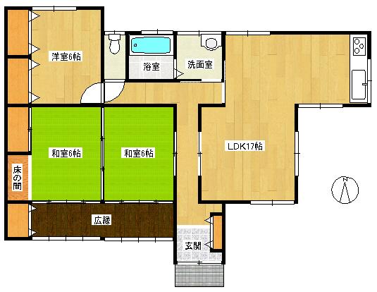 Floor plan. 14.9 million yen, 3LDK, Land area 287.38 sq m , Building area 87.36 sq m