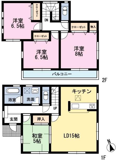 Floor plan. 21.5 million yen, 4LDK, Land area 205.77 sq m , Building area 100.44 sq m