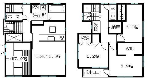 Floor plan. 27 million yen, 4LDK + 2S (storeroom), Land area 181.83 sq m , Storage pat there is a building area of ​​113.5 sq m storeroom + walk-in closet! 