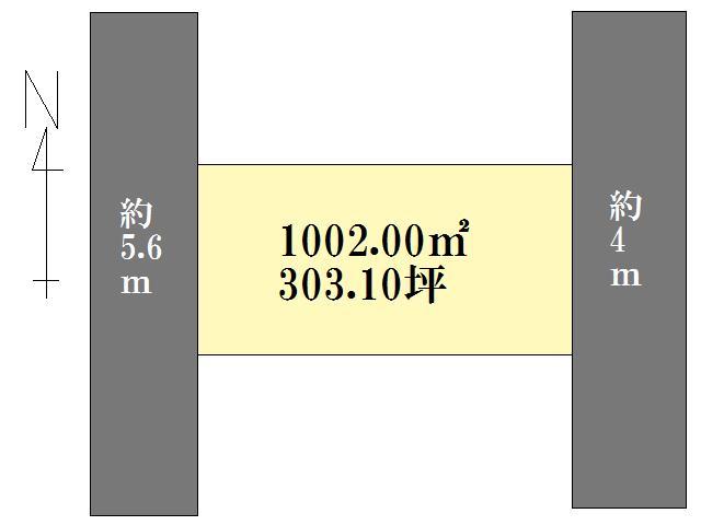 Compartment figure. Land price 22 million yen, Land area 1,002 sq m compartment view