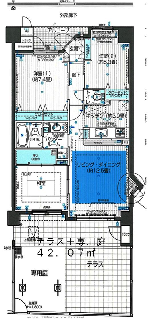 Floor plan. 3LDK, Price 17 million yen, Occupied area 75.43 sq m floor plan