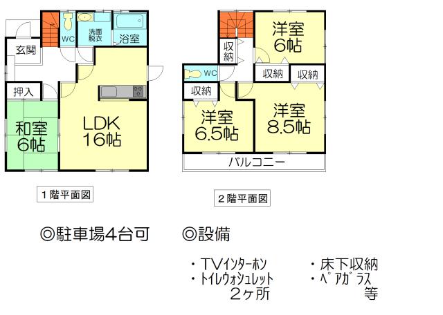 Floor plan. 20.8 million yen, 4LDK, Land area 246.4 sq m , Building area 105.15 sq m floor plan